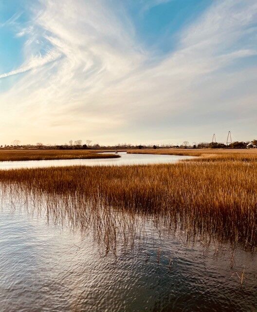 Shem Creek on a cold, clear Sunday